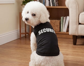 Printed Security Dog Tank Top | Lightweight Summer Pet Apparel for Small Dogs