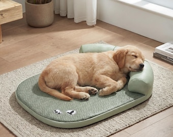 Pet Summer Cooling Mat with Headrest | Waterproof Breathable Sofa Bed