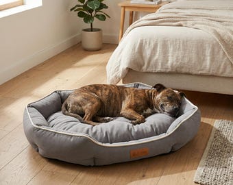Soft Corduroy Pet Sofa Bed | Calming Cushion for Small Medium Dogs Cats