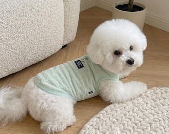 Mono de malla transpirable de cuatro patas para perros / Ropa de verano refrescante para mascotas / Mono ligero para cachorros / Conjunto para perros pequeños