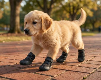 Waterproof Non-Slip Dog Boots | PU Paw Protector Shoes for All-Weather Traction