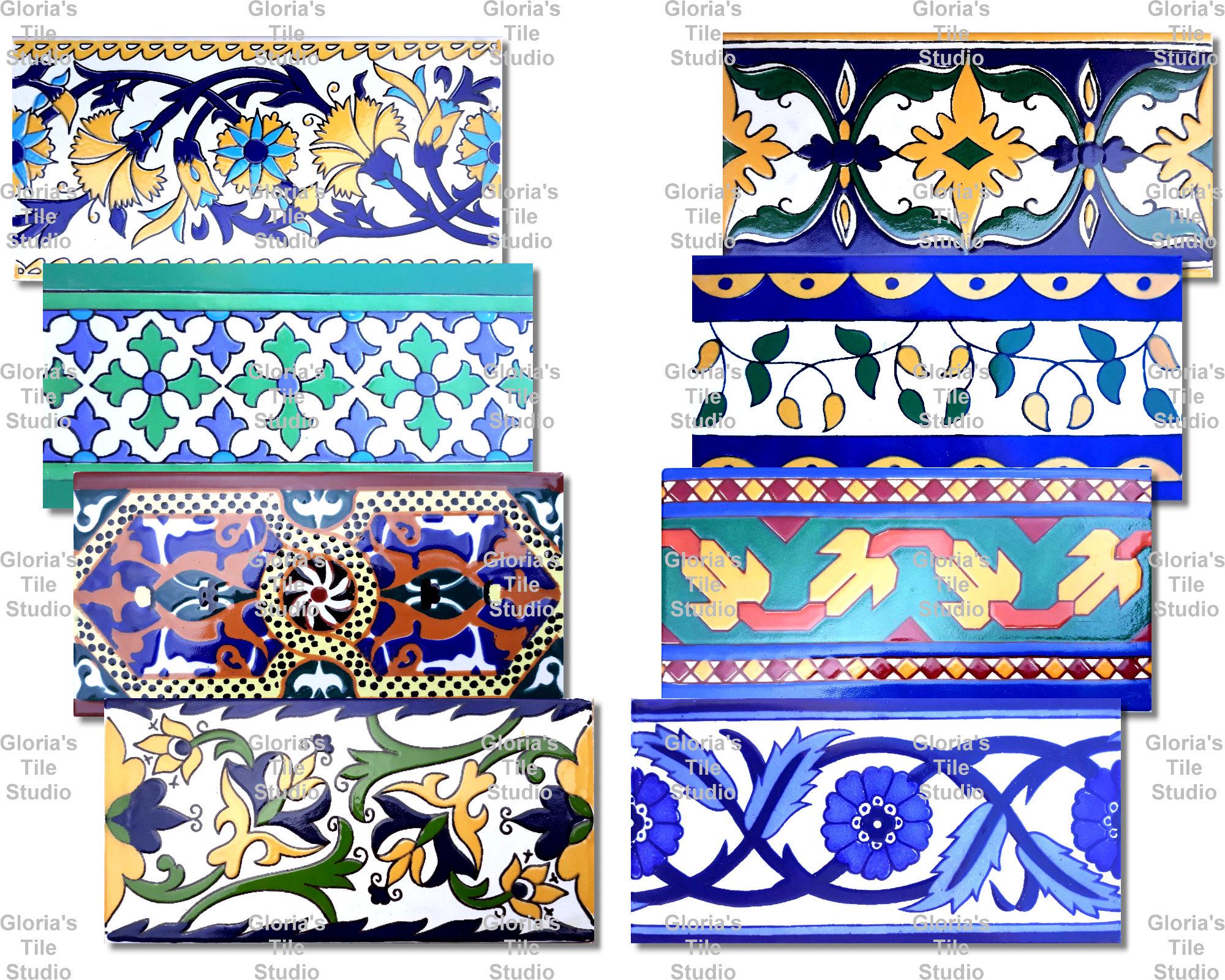 Decorative Border Tiles, High End Design, Hand Painted, One of a Kind ...