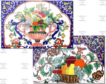 Piastrelle da cucina personalizzate 18x12, belle arti, mosaico murale di design di alta gamma, paraschizzi da cucina unico nel suo genere