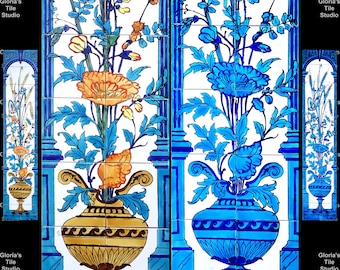 12x60 Ingresso decorativo, Belle Arti, Piastrelle a mosaico di design di alta gamma, Paraschizzi unico nel suo genere