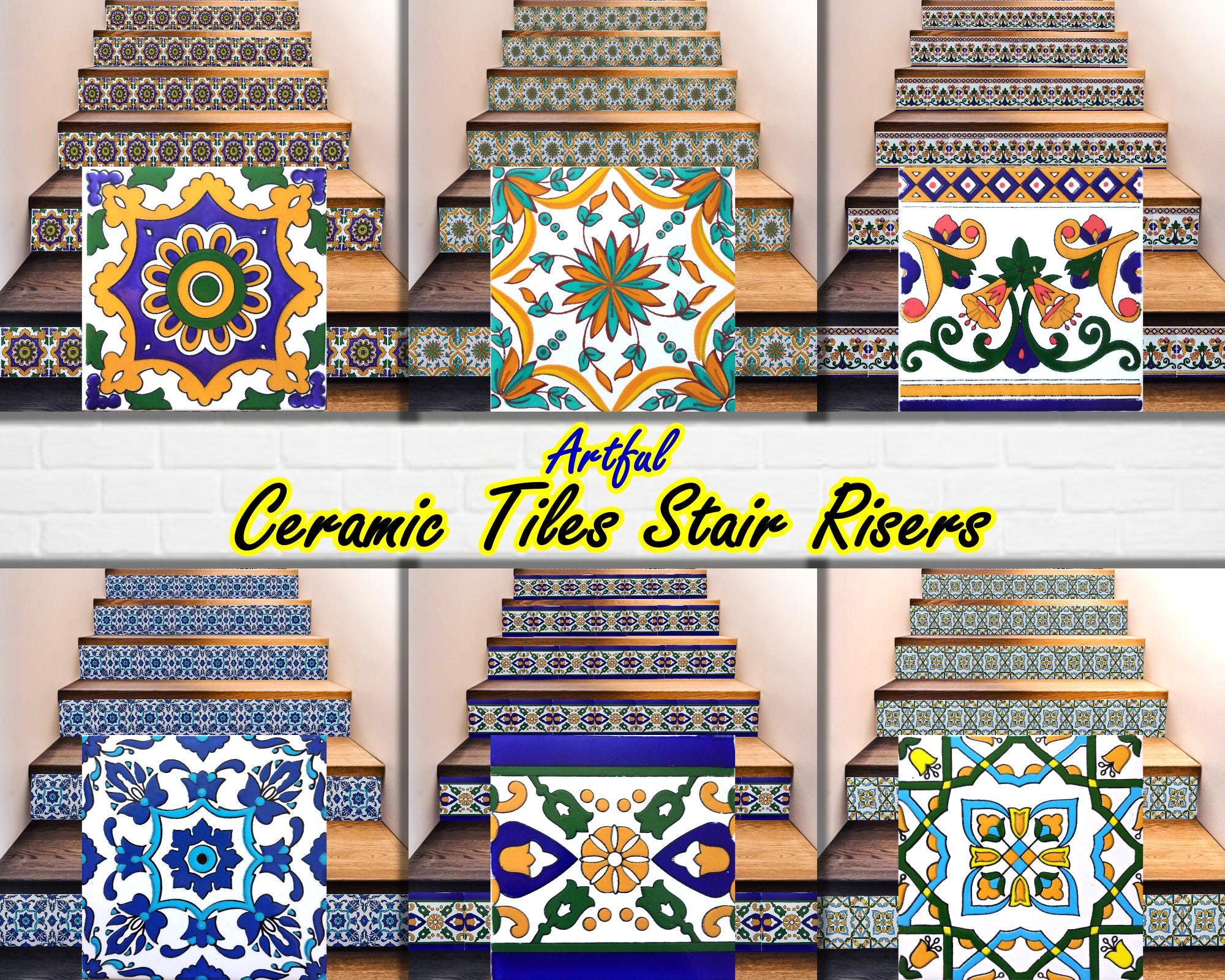 Artisan Stair Risers Design, Step Face Risers, One of a Kind ...