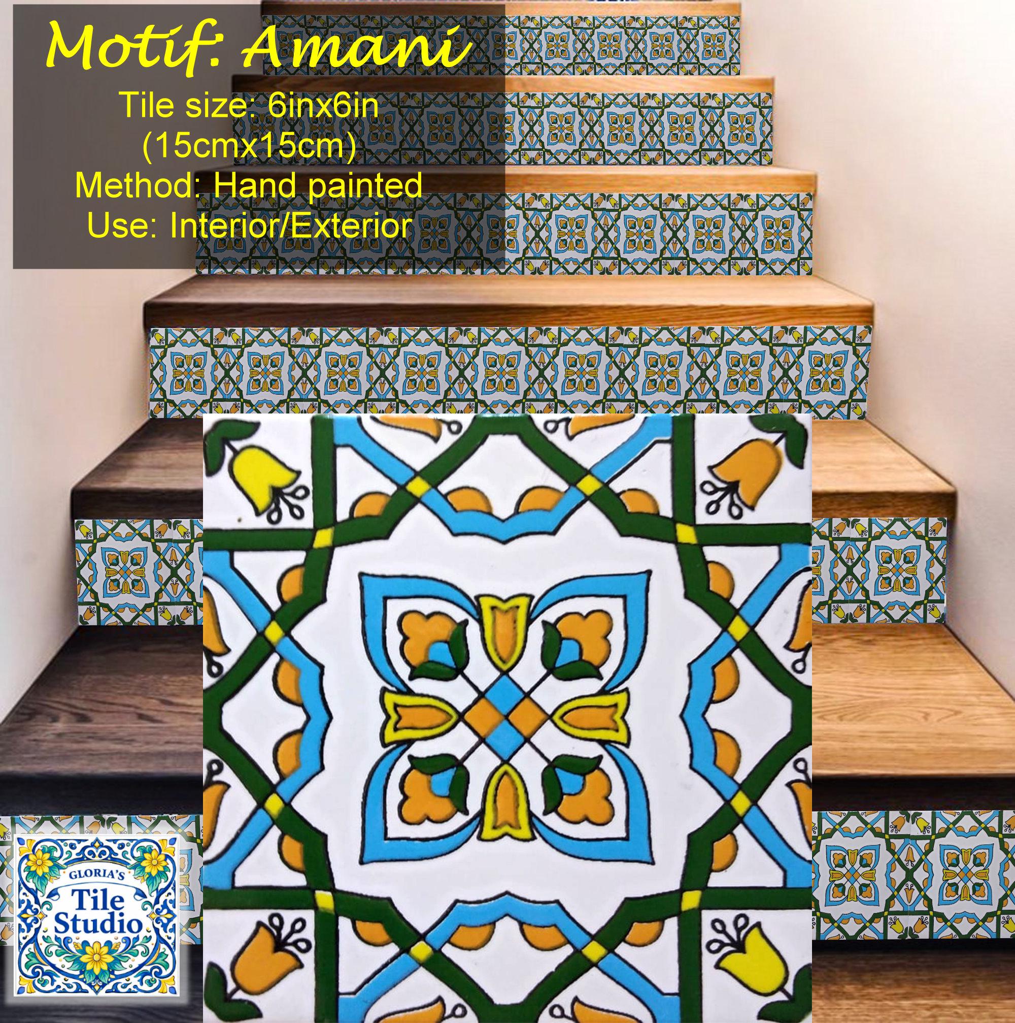 Artisan Stair Risers Design, Step Face Risers, One of a Kind ...