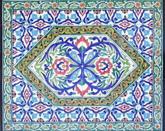 Tappeto turco con mosaico all'avanguardia, piastrelle in ceramica di alta qualità