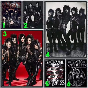 BLACK VEIL BRIDES 表紙 額縁付き 送料無料 Black Veil Brides Posters - Etsy
