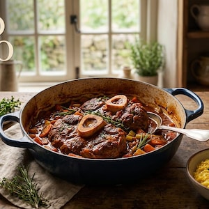 Braised OssoBuco Recipe Card Printable, Italian Veal Shank Dinner, Digital Download Kitchen Decor