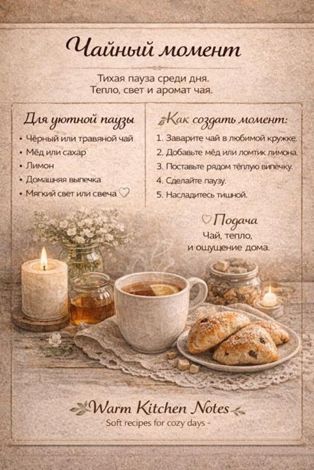 Rustic Recipe Pages Rustic Recipe Card Set-cozy Vintage Baking Tea Recipes/ Printable ...