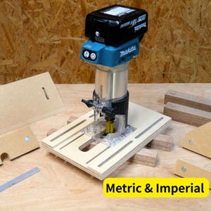 Planos de carpintería para base de recortadora multifunción 14 en 1 (Métrico e Imperial / Guía detallada en PDF)