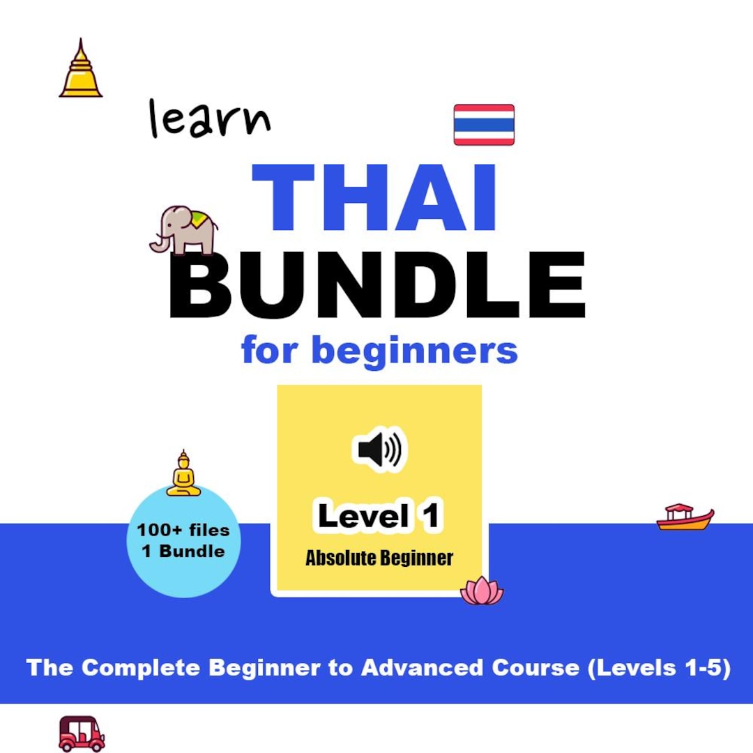 100+ Thai Language Learning Bundle | PDF Lessons, Audio Practice ...