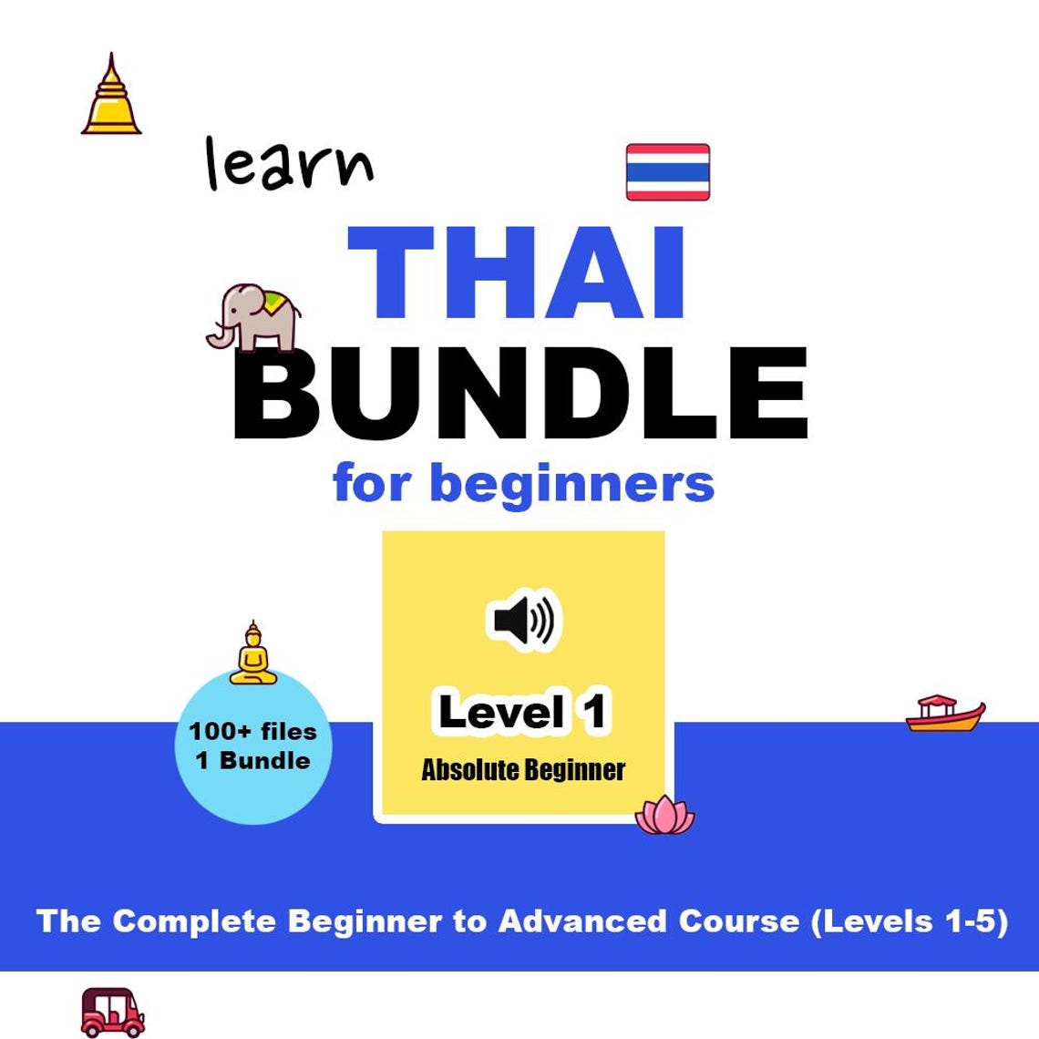 100+ Thai Language Learning Bundle | PDF Lessons, Audio Practice ...