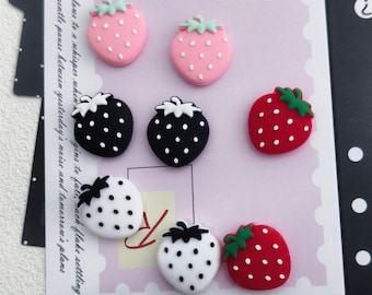 Switch/OLED and Switch2 Strawberry-themed Thumb Grips  Strawberry Design & Multiple colors available