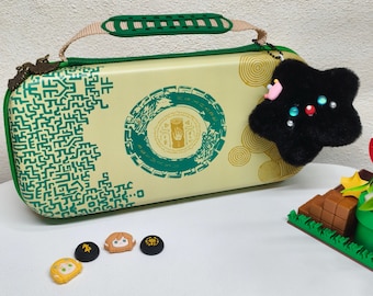 Themed Switch and Switch2 Travel Case Gift Set, Hard Shell, Plush Charm, Thumb grips