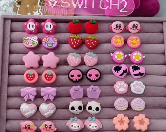 Switch2 duimgreep roze siliconen joystickdopjes voor PS5/xbox/NS2pro Gifx-doosverpakking: