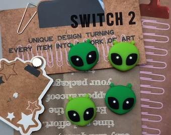 Alien ET Switch2-controller duimgreepdoppen, PS5/Xbox/NS2pro, zachte siliconen joycon-controlleraccessoires voor meisjes, gamercadeau