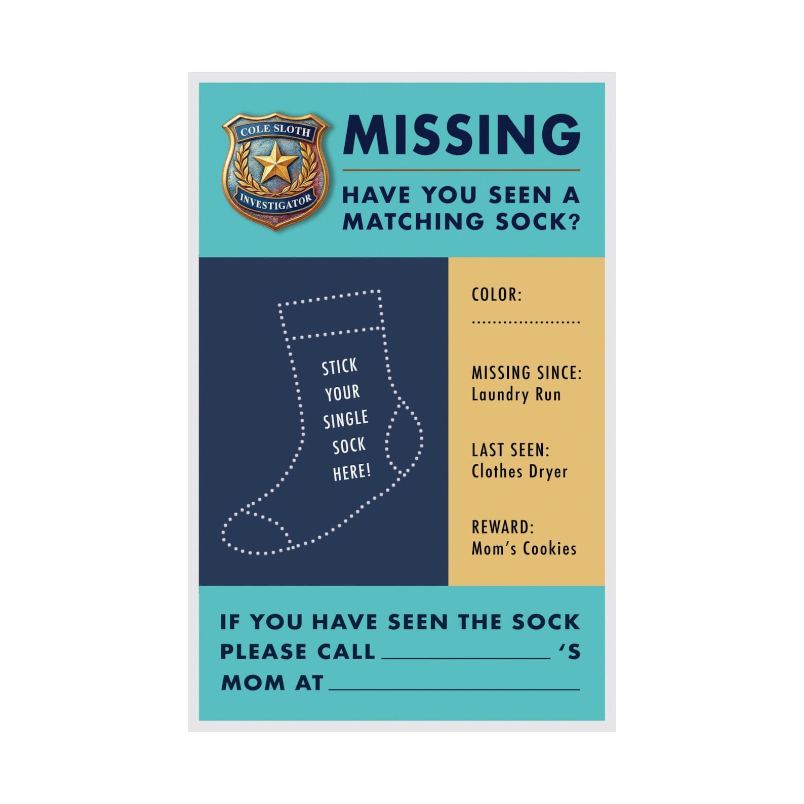 Missing Sock Poster