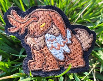 Wolpertinger Embroidered Patch - Multiple Backing Options - 2x2.5 inches