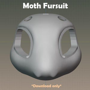 Moth fursuit 3d head base STL (FILE ONLY)