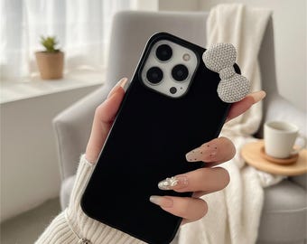 Glitter 3D Bow Diamond iPhone Hülle, koreanische Mädchen Soft Cover für iPhone Pro Max