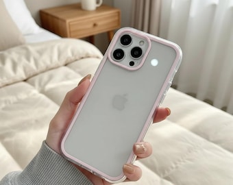 iPhone Case mit Candy Color Rahmen, stoßfest Handyhülle