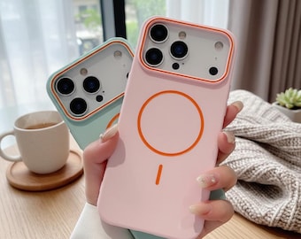 Minimalistische magnetische iPhone Hülle, ultradünne, weiche, matte Handyabdeckung