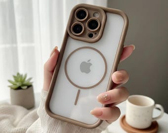 Luxus Matte MagSafe Transparent iPhone Fall Magnetische stoßfeste Bumper Cover
