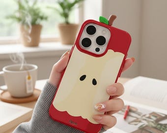 Apple Core iPhone Hülle im koreanischen Stil, 3D Anti-Kratzer Handyhülle