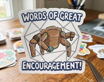 Words of Great Encouragement Sticker, Rocky & Grave Decal, Nerd Humor Gift, Fist My Bump, Amaze Amaze Amaze, Free Shipping