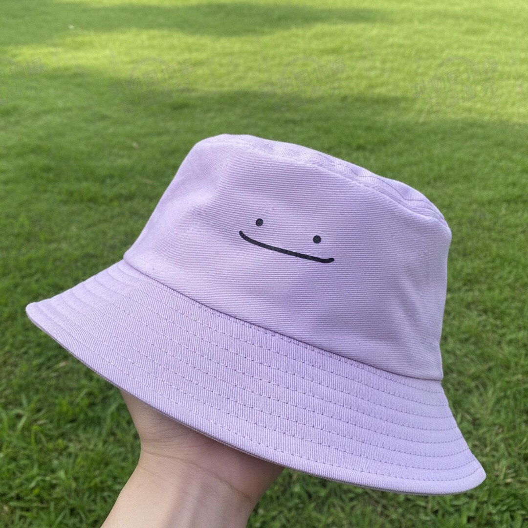 Pokopia Inspired Ditto Bucket Hat - Purple Sun Hat - Etsy