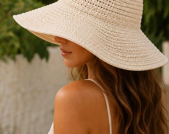 Crochet Sun Hat Pattern PDF, Easy Summer Beach Hat, Boho Crochet Hat for Women, Beginner Friendly, Bucket Hat Style