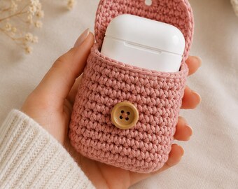 Crochet AirPods Case Pattern PDF, Coin Pouch Crochet Pattern, Earbuds Holder, Mini Bag, Small Pouch, Beginner Crochet Tutorial