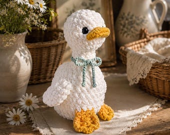 Crochet Goose Pattern PDF | Easy Amigurumi Goose Plush Pattern | Beginner Crochet Toy | Stuffed Goose PDF | Nursery Gift DIY