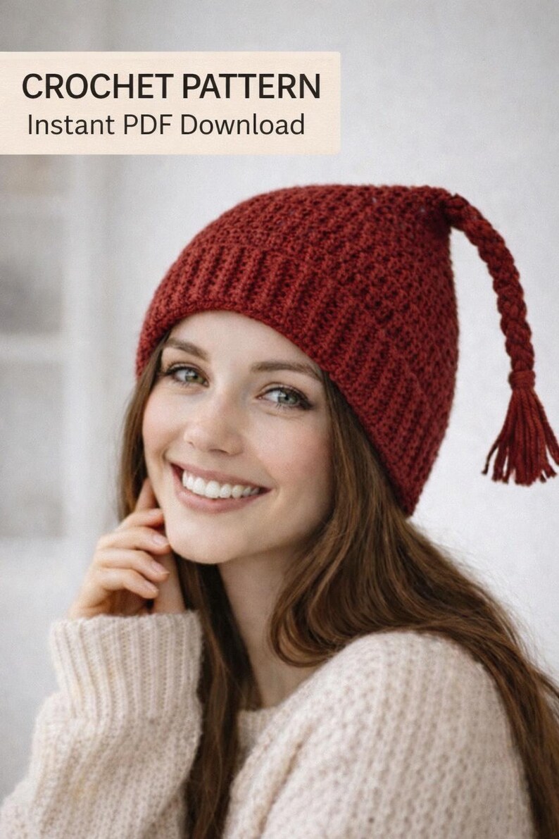 Melt Ice Norwegian Resistance Hat Crochet Pattern For Adults and Kids | Toque Toboggan Beanie Cap Waistcoat Stitch Instant Download image 1