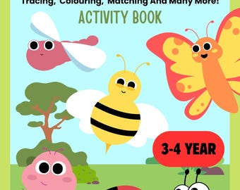 Insects Activity Book for Toddlers (Ages 3–4) – Printable PDF