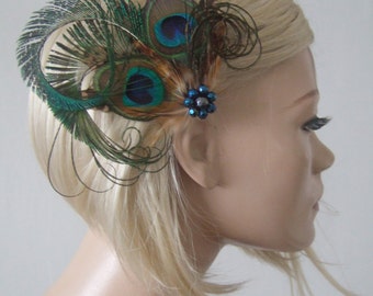 Sinamay Fascinator Hüte Haarreif Haarband Feder Bowknot Stirnband