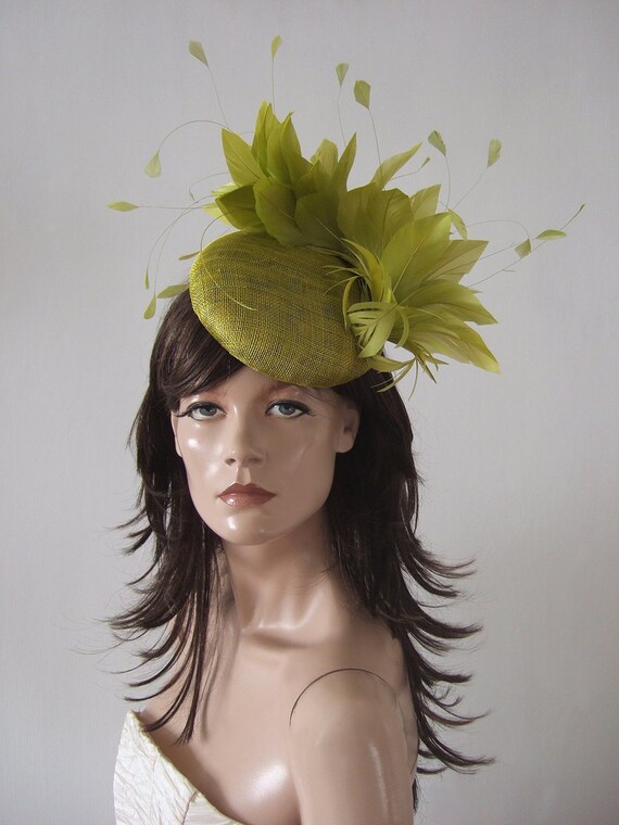 Light Olive Green Fascinator Hat Headpiece moya Etsy UK