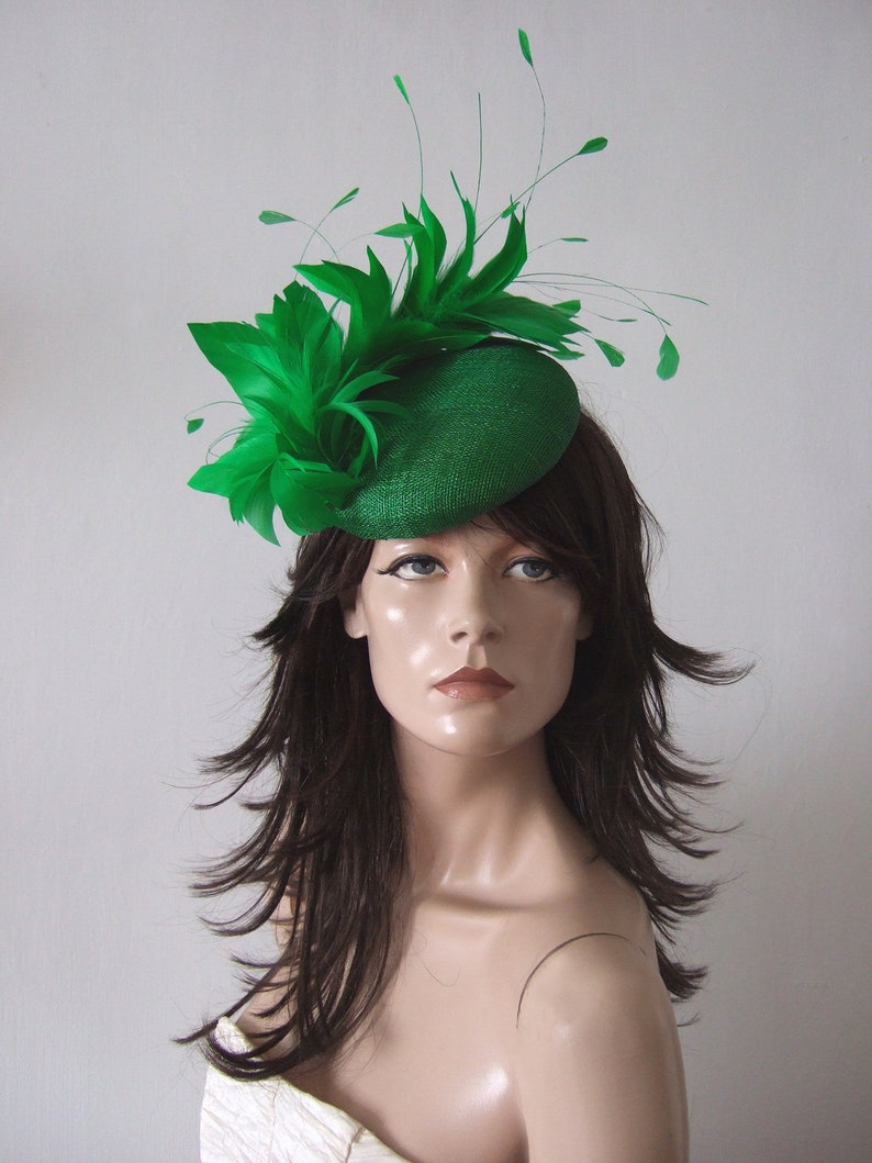Emerald Green Fascinator Hat Headpiece moya Etsy