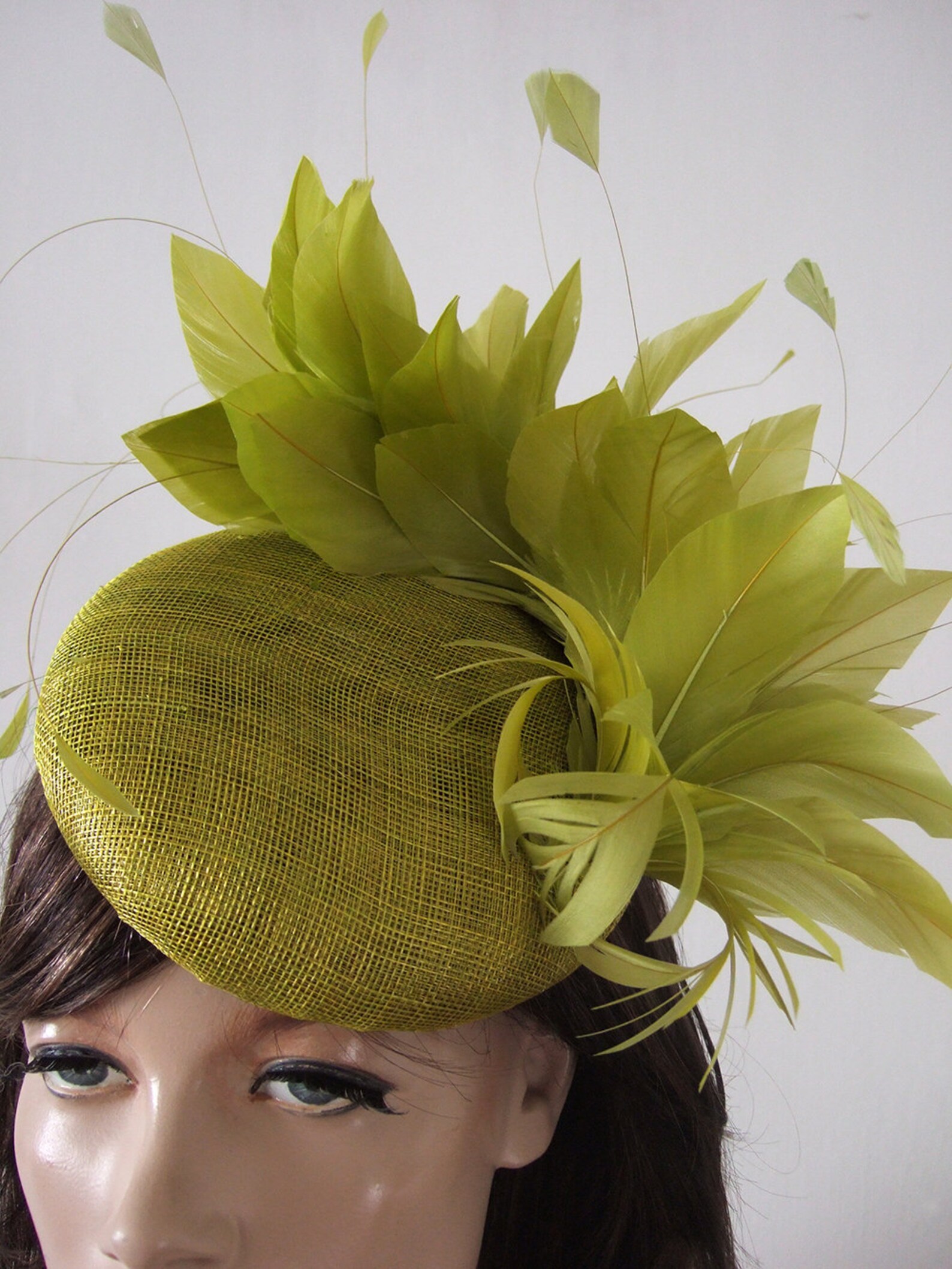 Light Olive Green Fascinator Hat Headpiece moya Etsy