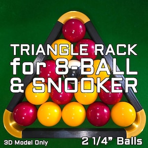 Rack triangular de 8 bolas de 2 1/4" - Solo modelo 3D (STL)
