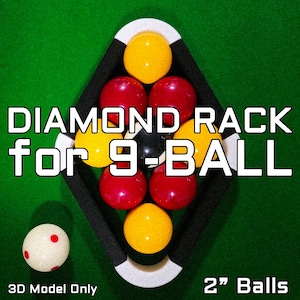 Estante de diamantes de 2" para 9 bolas - Solo modelo 3D (STL)