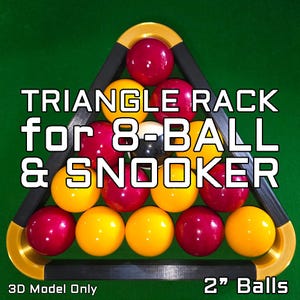 "8 Ball 2 ""Triangle Rack - Nur 3D Modell (STL)"