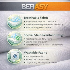 Pillow Inserts, Soft Cushion Filling for Sofas, Decorative Pillow Covers with Lumbar Support, Berasy image 3