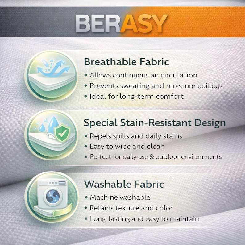 Pillow Inserts, Soft Cushion Filling for Sofas, Decorative Pillow Covers with Lumbar Support, Berasy image 3