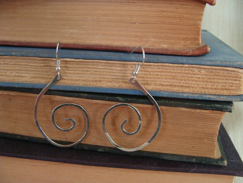 Sterling Silver Spiral Earrings image 2