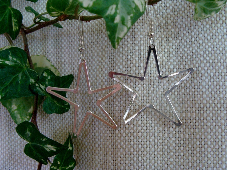 Sterling Silver Star Earrings image 1
