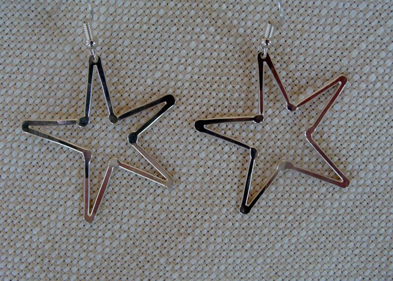 Sterling Silver Star Earrings image 4