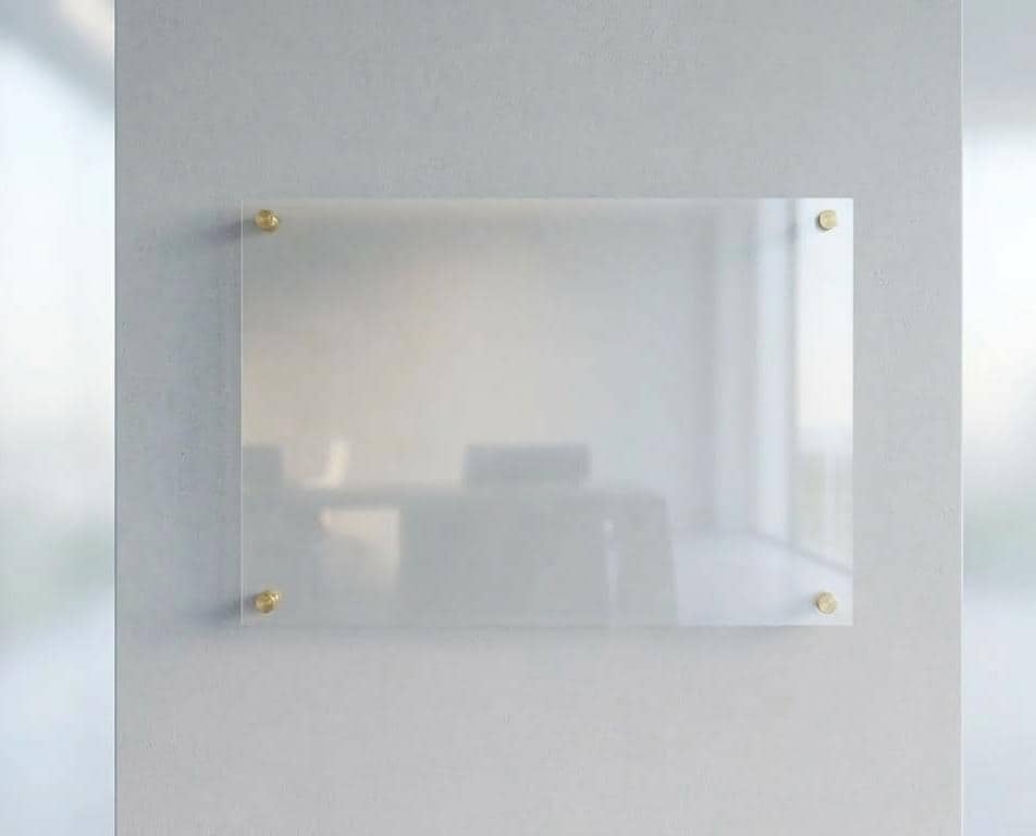 Clear Acrylic Dry Erase Board, Minimalist Desk or Wall Organizer, R...