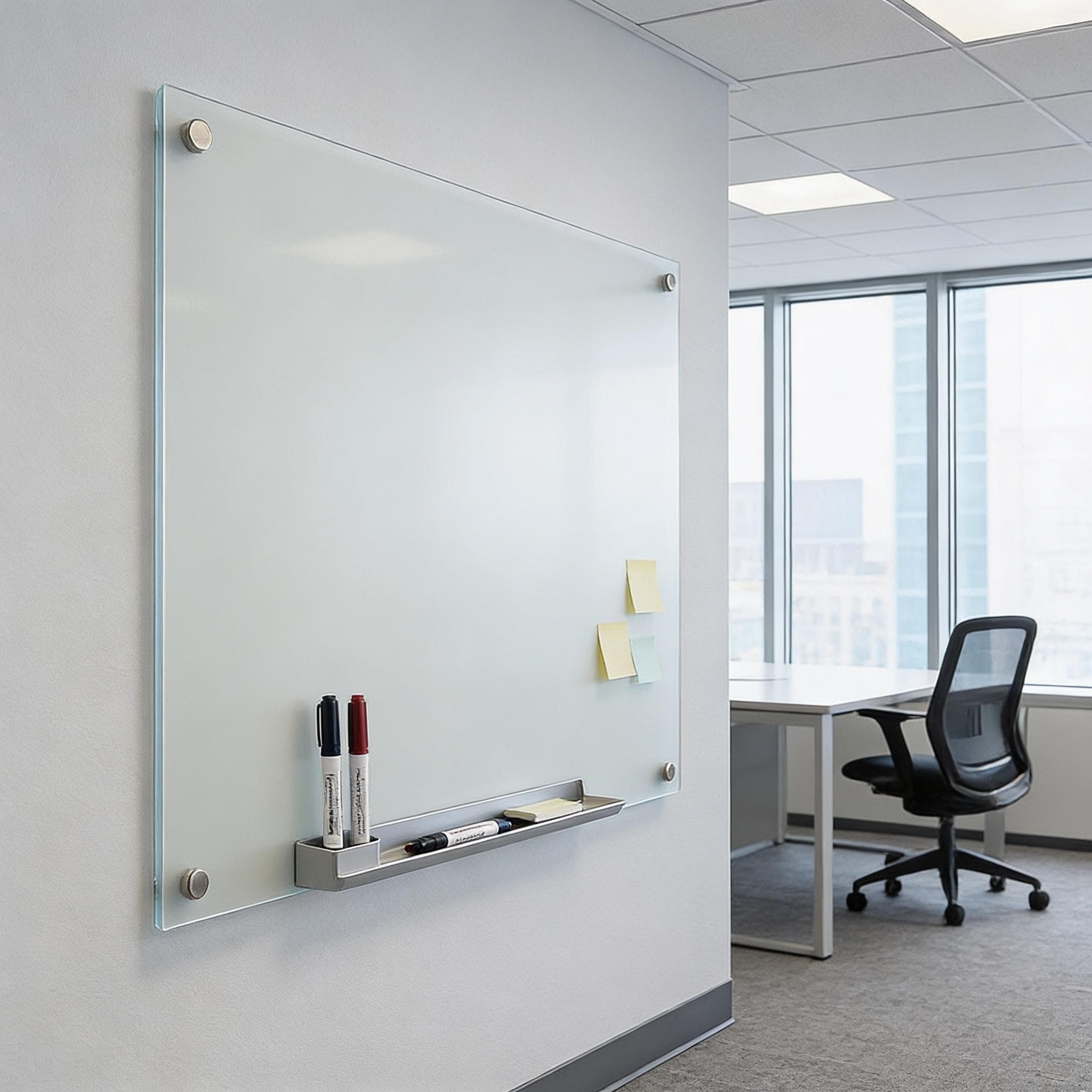 Frosted Acrylic Whiteboard Wall Mounted | Modern Dry Erase Board fo...
